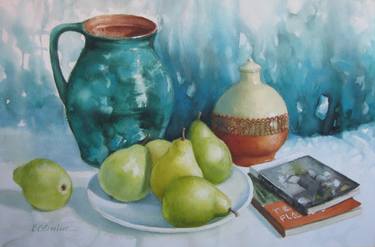 Original Fine Art Still Life Paintings by Elena Oleniuc