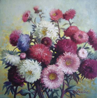 Original Fine Art Floral Paintings by Elena Oleniuc