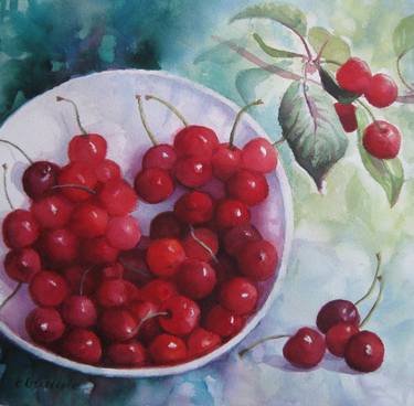 Original Fine Art Still Life Paintings by Elena Oleniuc