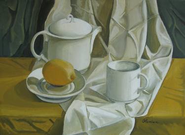 Original Fine Art Still Life Paintings by Elena Oleniuc