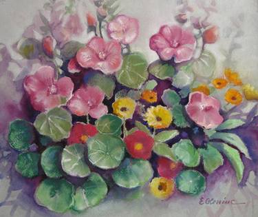 Original Fine Art Floral Paintings by Elena Oleniuc