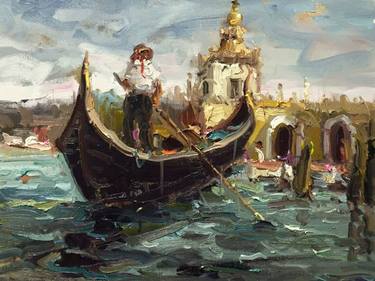 Original Art Deco Boat Paintings by Mostafa Keyhani