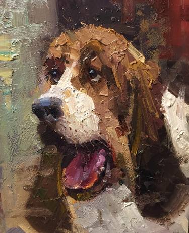 Original Impressionism Dogs Paintings by Mostafa Keyhani