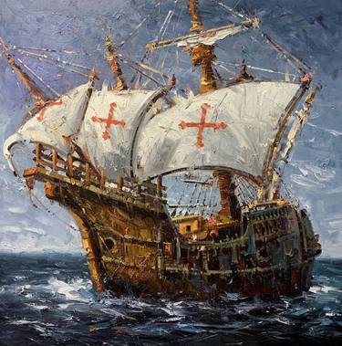 Original Ship Paintings by Mostafa Keyhani