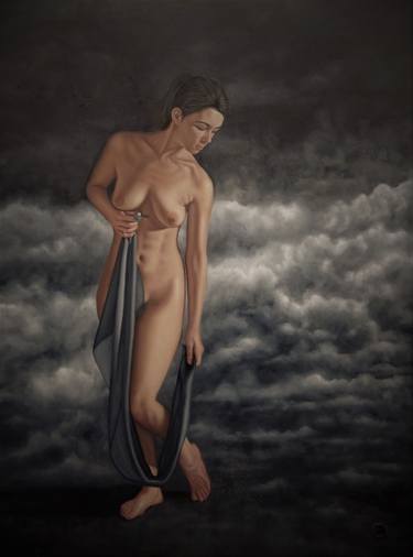 Original Nude Painting by Guille De Rosa