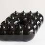 The ceramic work start like a documentary about the cosmos  and the univers. It s look like a open space in univers where you can see yourself. Because of the use of the black shiny glaze, that it s perfect to create this mood.