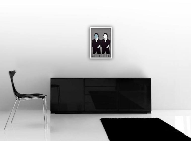 Original Conceptual People Printmaking by Brigitte Polemis