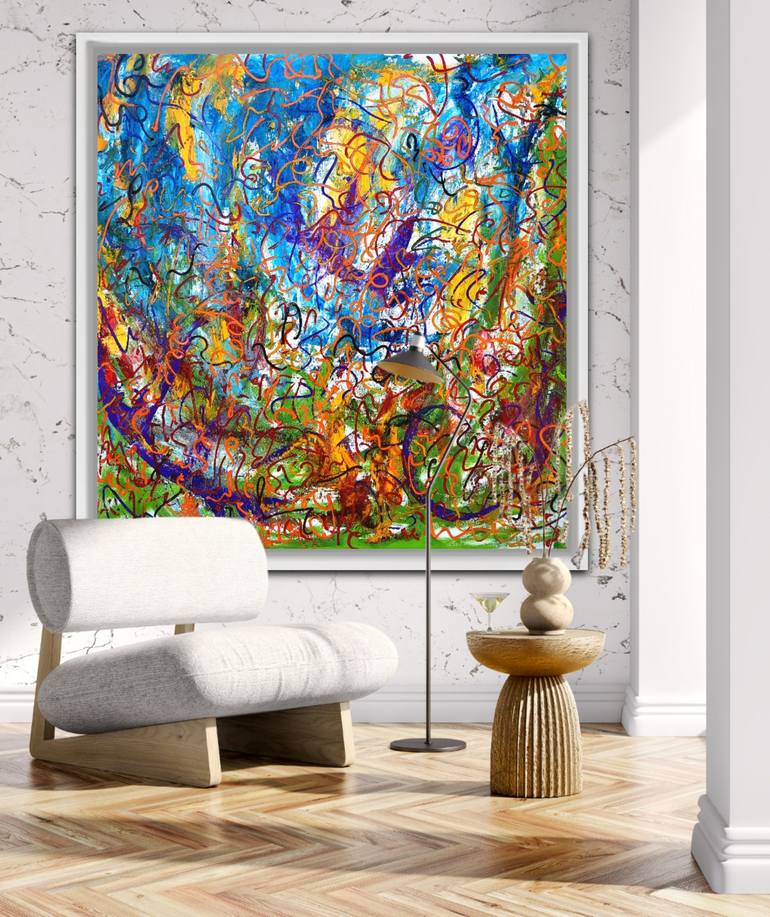 Original Abstract Expressionism Abstract Painting by Fátima Sardinha