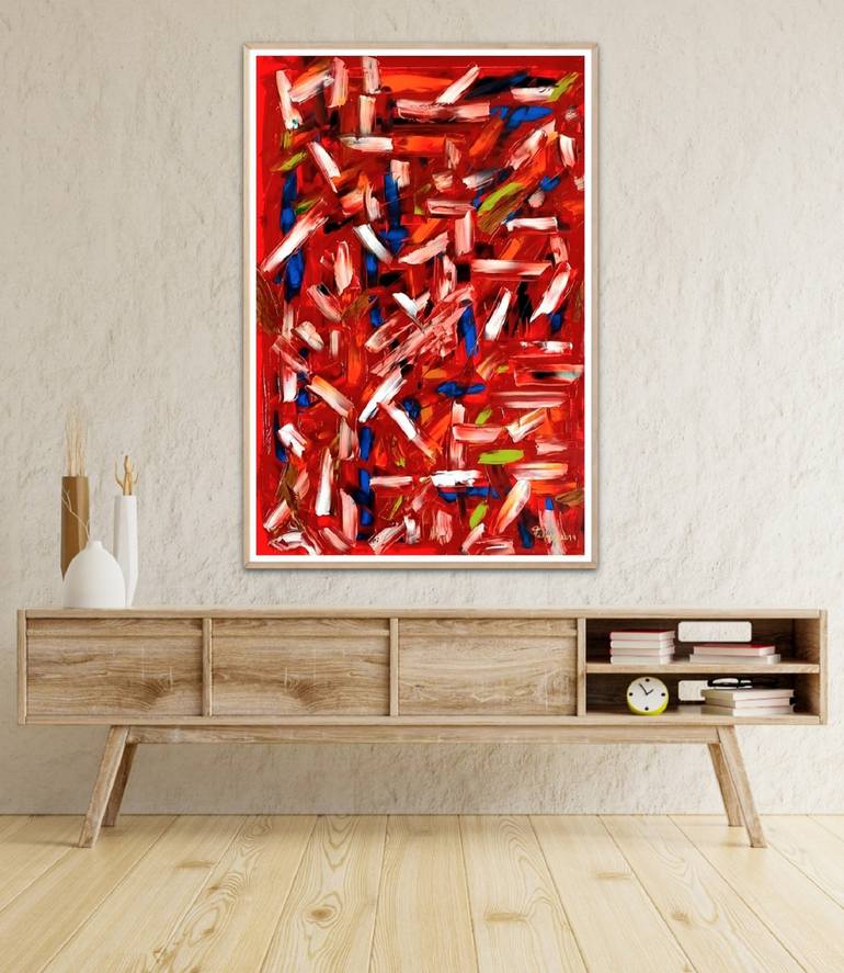 Original Abstract Expressionism Abstract Painting by Fátima Sardinha