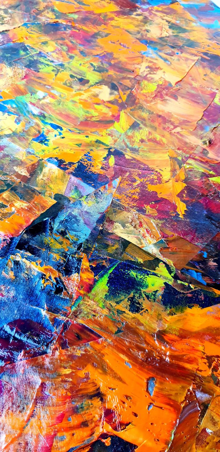 Original Abstract Expressionism Abstract Collage by Fátima Sardinha