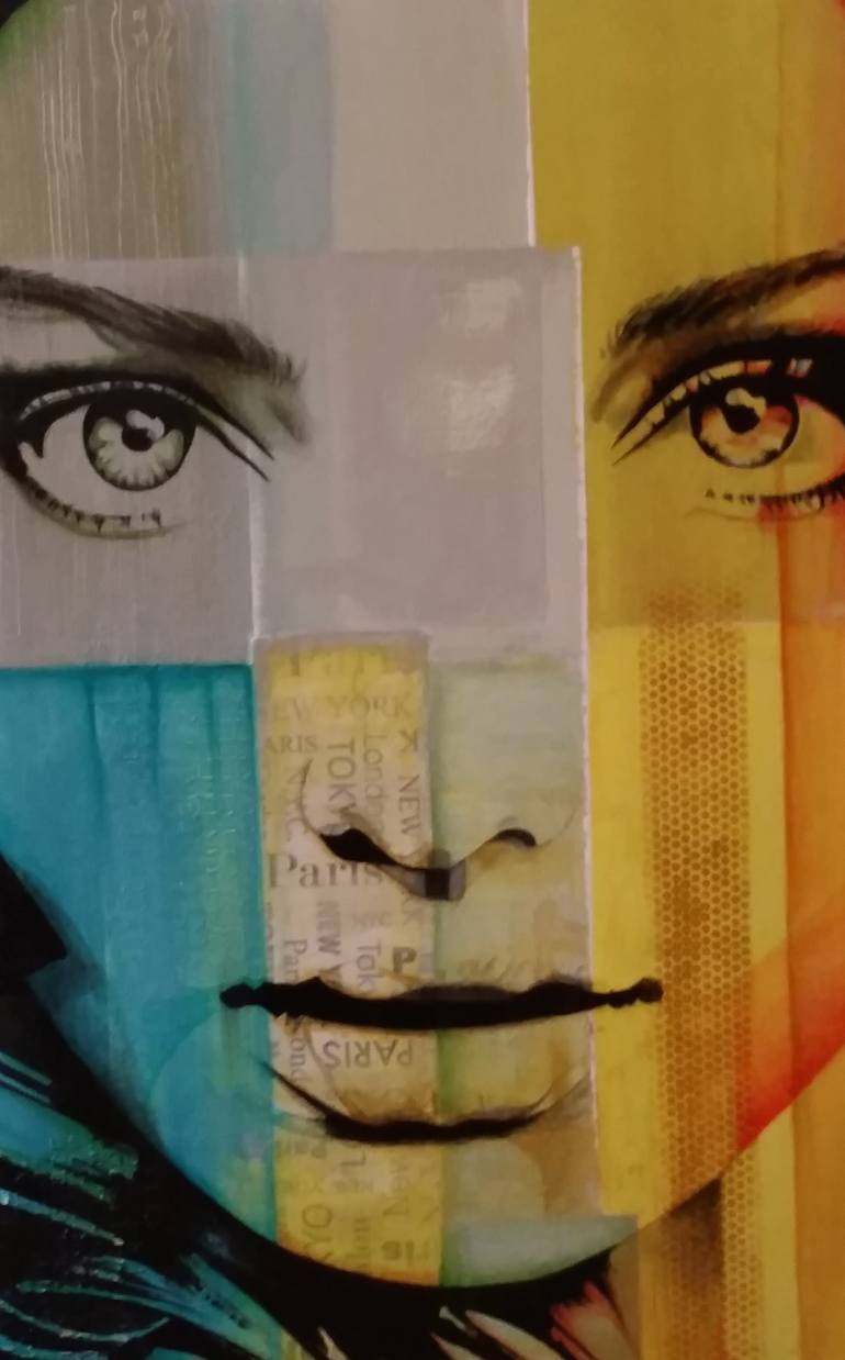 Original Abstract People Painting by Holly Playford