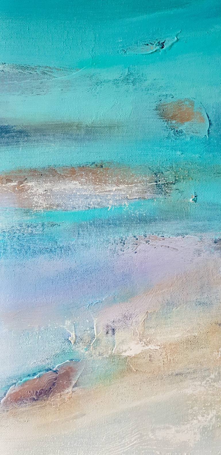 Original Abstract Beach Painting by Holly Playford