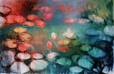 Saatchi Art Artist Olga David; Paintings, “Magic of water lily” #art