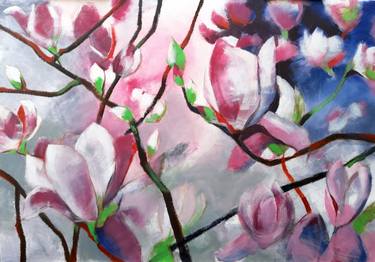 Print of Abstract Expressionism Botanic Paintings by Olga David