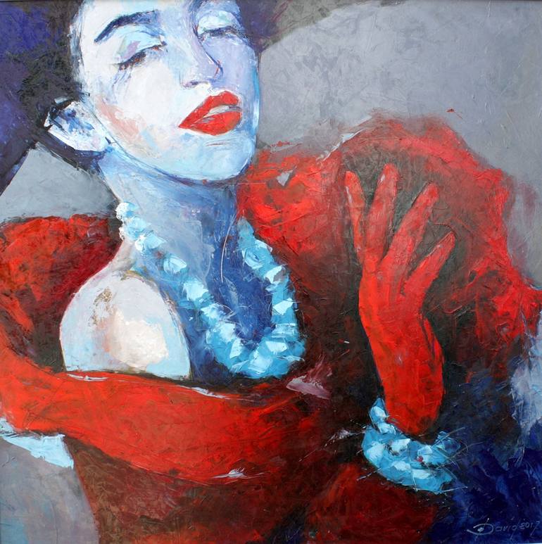 Original Art Deco Fashion Paintings by Olga David