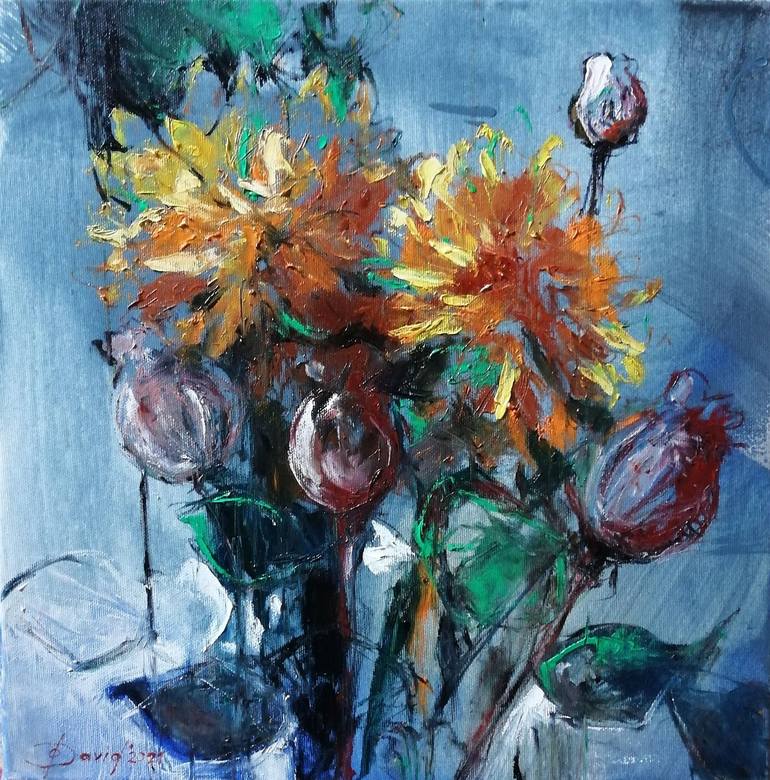 Chrysanthemums Painting By Olga David Saatchi Art