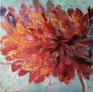 Original Expressionism Floral Paintings by Olga David