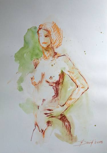 Print of Figurative Nude Drawings by Olga David