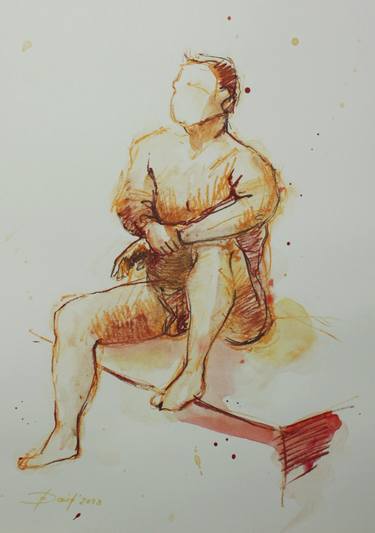 Print of Nude Drawings by Olga David