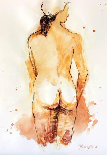 Print of Nude Drawings by Olga David