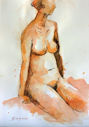 Print of Body Drawings by Olga David