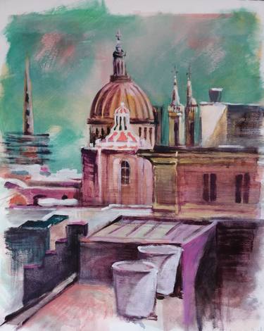 Original Figurative Architecture Paintings by Olga David