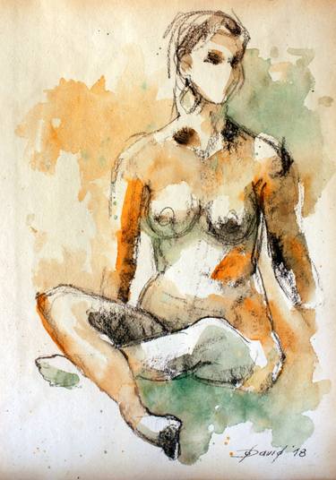 Original Nude Drawings by Olga David