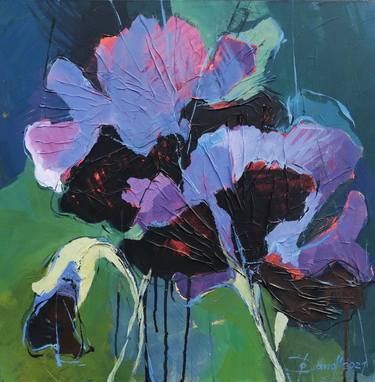 Original Figurative Floral Paintings by Olga David