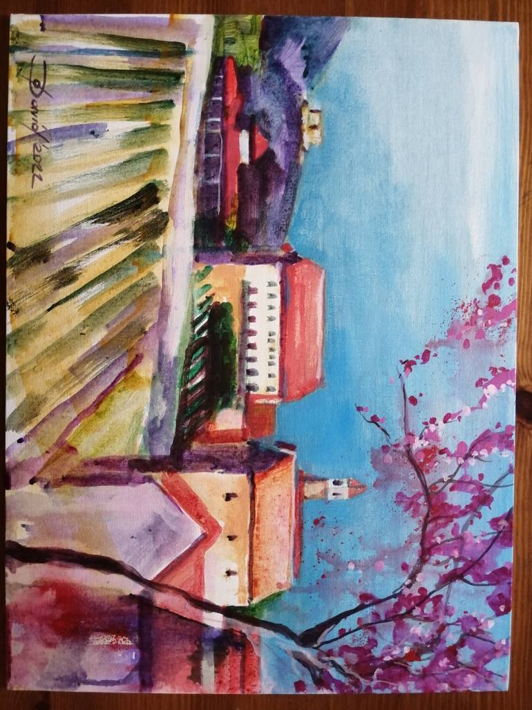Original Figurative Landscape Painting by Olga David