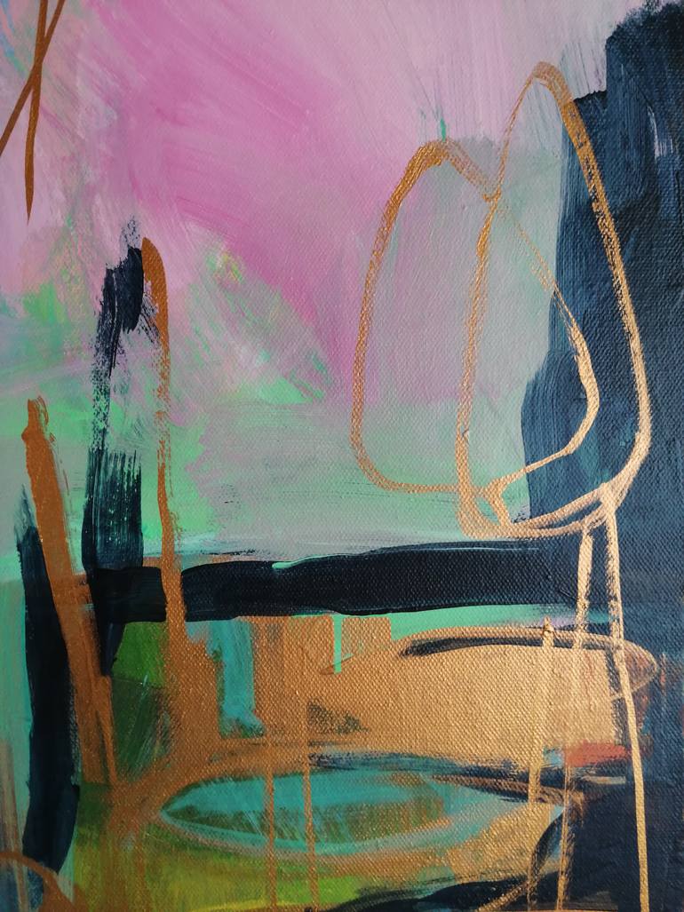 Original Art Deco Water Painting by Olga David