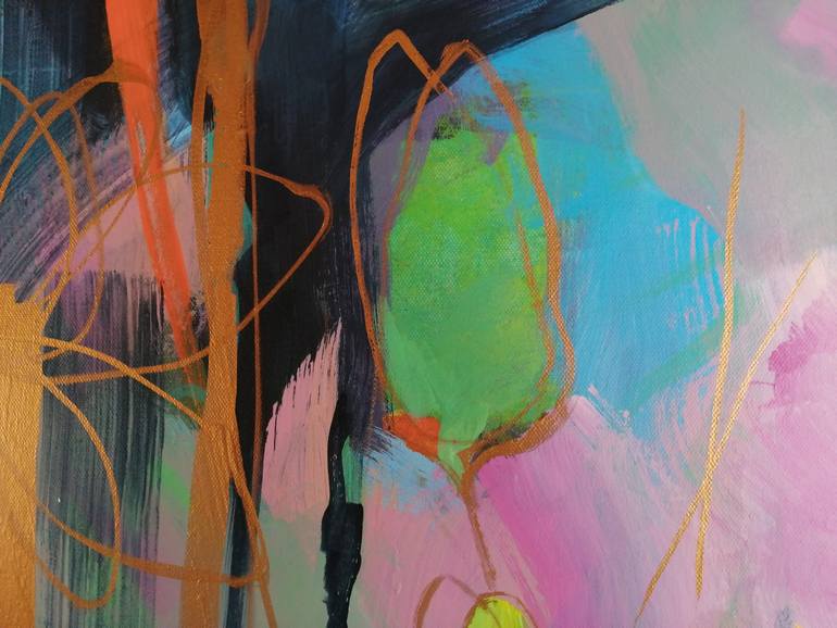 Original Art Deco Water Painting by Olga David