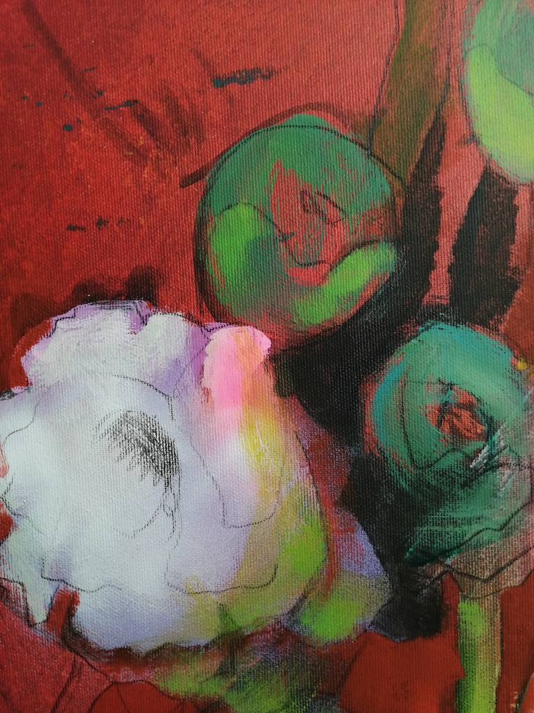 Original Figurative Floral Painting by Olga David