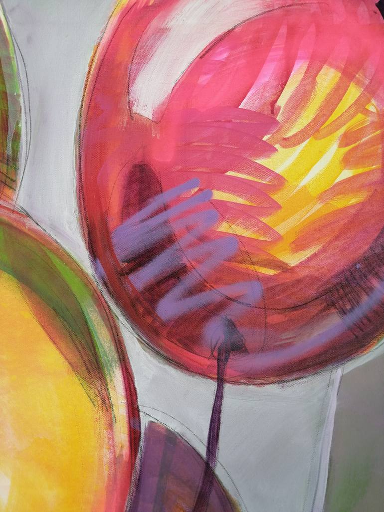 Original Abstract Expressionism Patterns Painting by Olga David