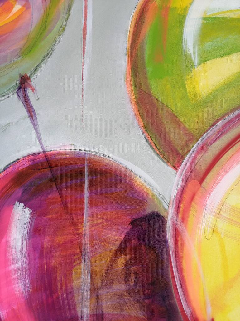 Original Abstract Expressionism Patterns Painting by Olga David