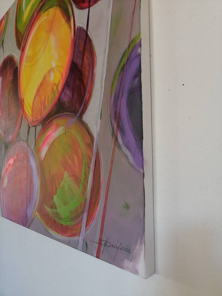 Original Abstract Expressionism Patterns Painting by Olga David