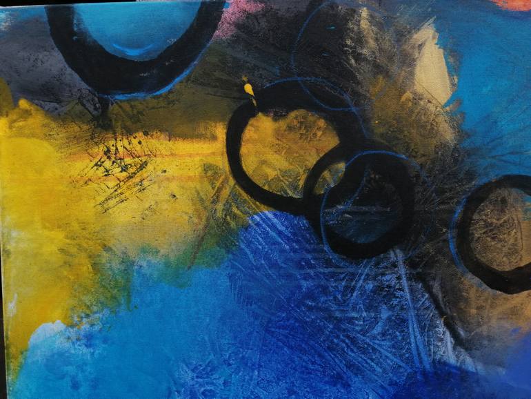 Original Abstract Expressionism Abstract Painting by Olga David