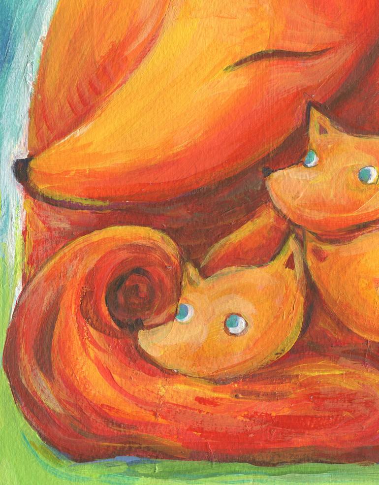 Original Art Deco Animal Painting by Yumei Han