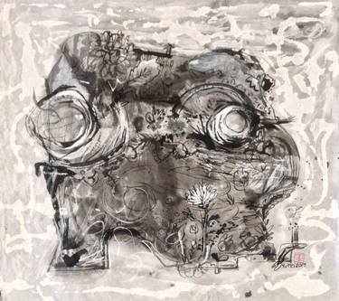 Original Abstract Expressionism Abstract Drawings by YuMei Han