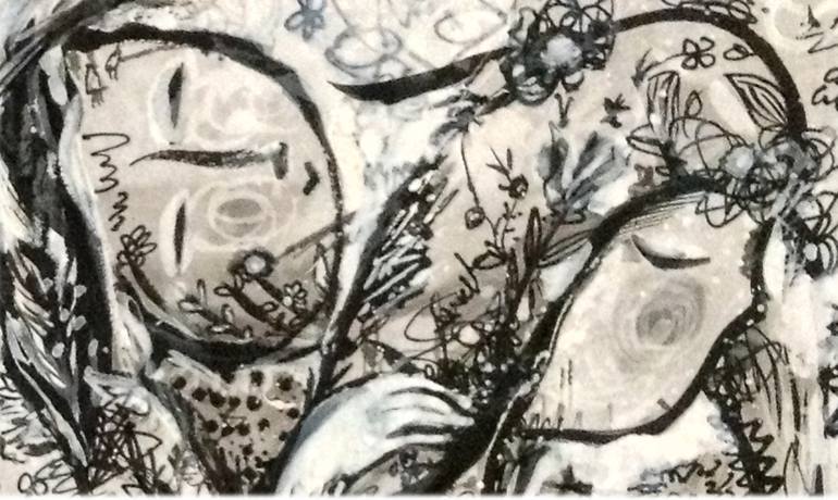 Original Abstract Expressionism Fantasy Drawing by YuMei Han