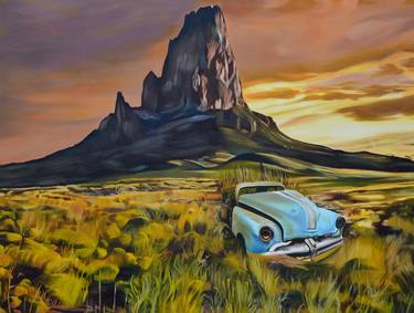 Original Fine Art Car Painting by Yeliz Akbayrak
