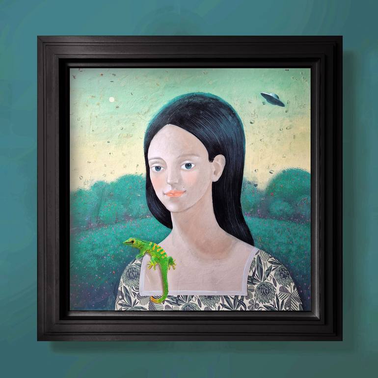 Original Surrealism People Painting by Ayna Paisley