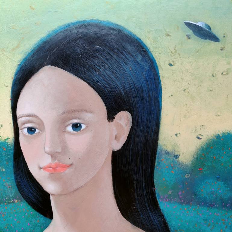 Original Surrealism People Painting by Ayna Paisley