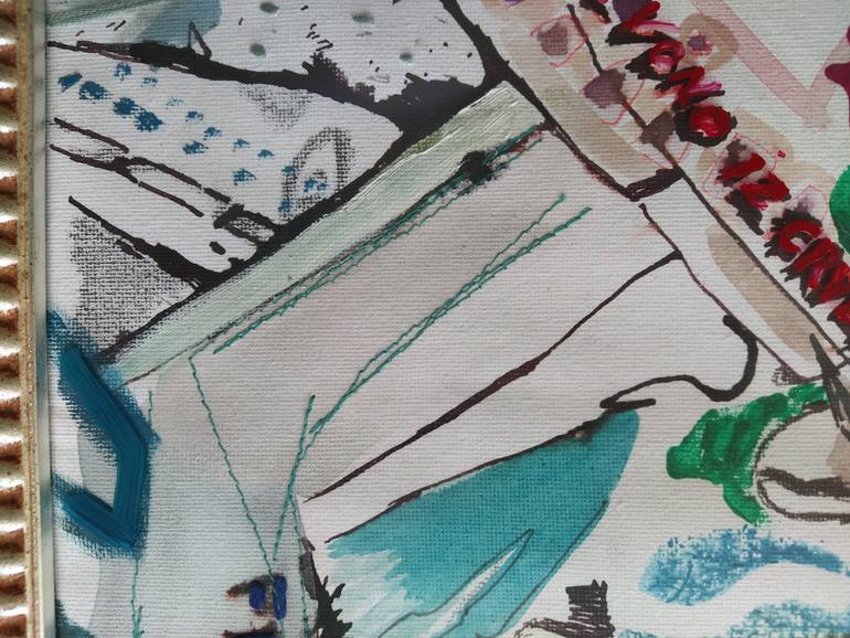 Original Abstract Time Painting by Jovana Puzovic