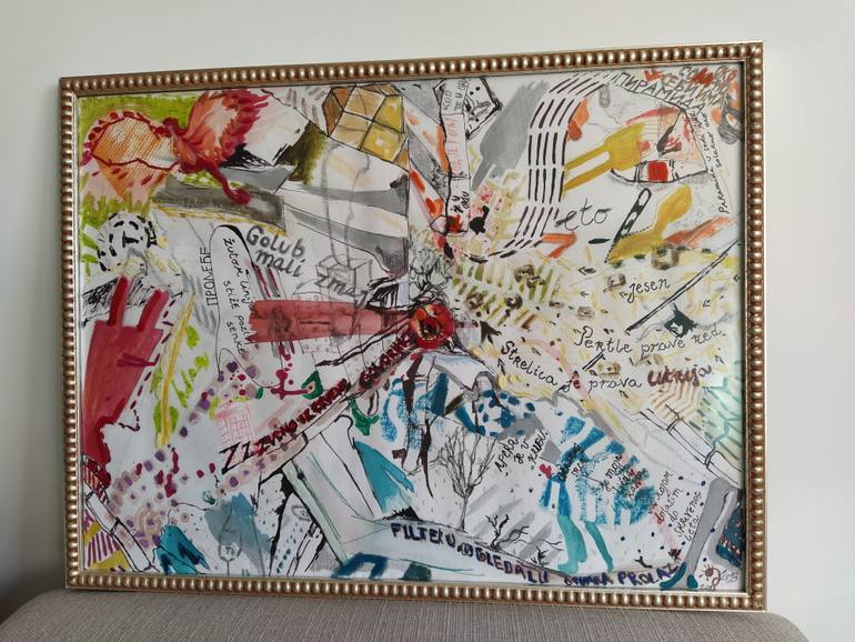 Original Abstract Time Painting by Jovana Puzovic