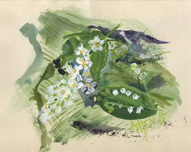 Print of Minimalism Floral Paintings by Margarita Afanasjeva
