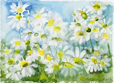 Print of Impressionism Floral Paintings by Margarita Afanasjeva