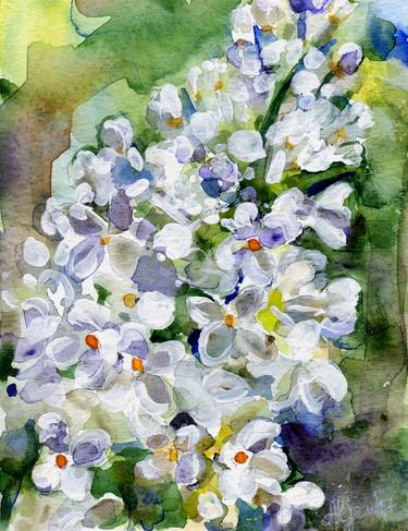 Print of Expressionism Floral Paintings by Margarita Afanasjeva