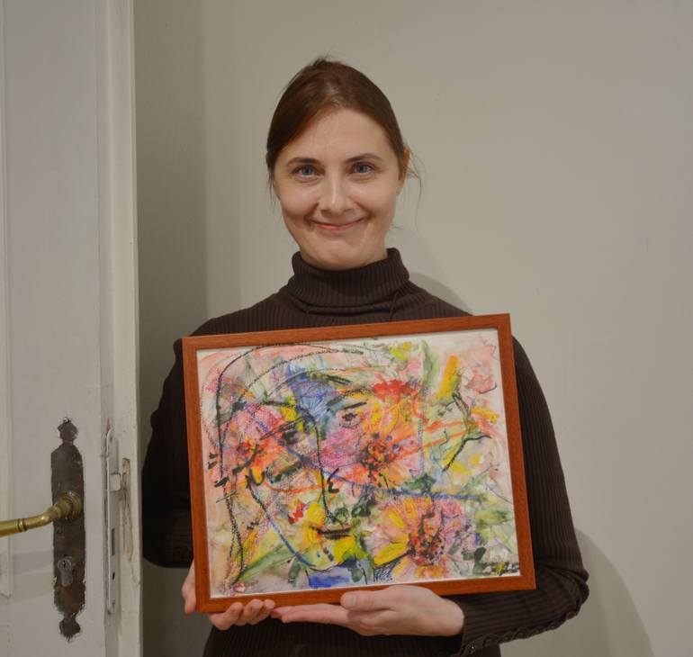 Original Abstract Expressionism Abstract Painting by Margarita Afanasjeva