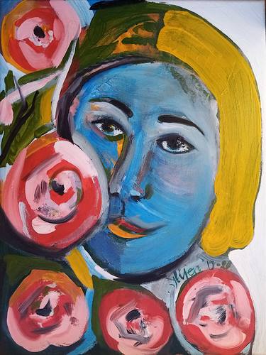 Print of Expressionism Portrait Paintings by Margarita Afanasjeva