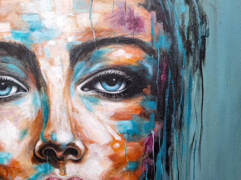 Original Expressionism Portrait Painting by Mila Moroko